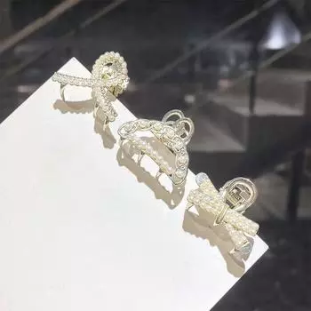 Мини-коготь для волос с жемчугом и бриллиантами для женщин и девочек, ретро-стразы, цветок, коготь краба, зажим для волос, маленькие заколки для волос, краб, аксессуары для волос для девочек