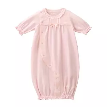 Мини-комбинезон Made in Birth Baby Baby Pink [MIKI HOUSE] Двусторонний комбинезон, Однотонный, Япония, Мальчики, Девочки, Новорожденные, Подготовка, Одежда, 42-2601-683, розовый