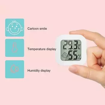Мини комнатный термометр цифровой ЖК-дисплей датчик температуры измеритель влажности термометр комнатный гигрометр датчик 1 Pcs бежевый