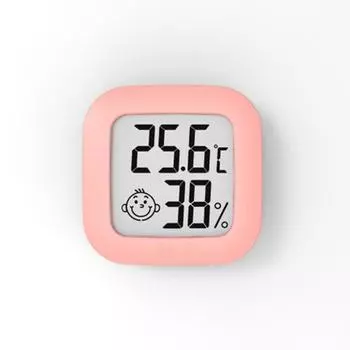 Мини-комнатный термометр с ЖК-цифровым гигрометром, датчиком термометра розовый