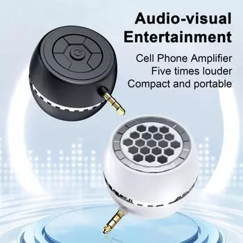 Мини-компьютерный динамик Plug Play Мини-аудиодинамик Прямой мобильный телефон Аудиовизуальный громкоговоритель большой громкости чёрный