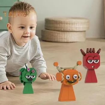 Мини-конструктор 20-в-1, музыкальные игровые роли, модель, строительные блоки, коллекционные фигурки, настольное украшение для детей и взрослых A