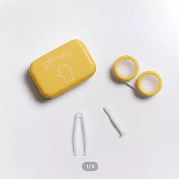 Мини-контейнер для линз Bear, желтый