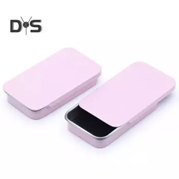 Мини-контейнер для металлических консервных банок Компактный дизайн Портативный многоцелевой прямоугольный контейнер для пустых консервных банок с петлями розовый