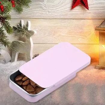 Мини-контейнер для металлических консервных банок Yousheng, компактный дизайн, портативный многоцелевой, прямоугольный, пустой, навесной, контейнер для консервных банок розовый