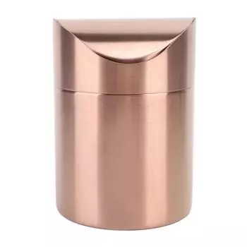 Мини-контейнер для мусора из нержавеющей стали 304, небольшой настольный мусорный бак с откидной крышкой для офиса