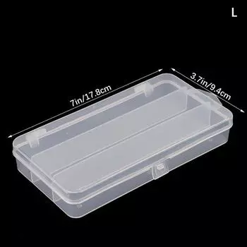 Мини-коробка для рыболовных снастей с 3 отделениями, пластиковый органайзер для хранения 13 см 17 см, для приманок, воблеров, минноу, карандашей, крючков, прикормки L