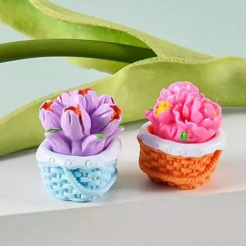 Мини-корзина для цветов, украшение для цветочного горшка, растение в горшке, бонсай, микропейзаж, кукольный домик, миниатюрная игрушечная машинка, украшение