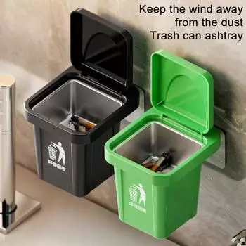 Мини-корзина для мусора, держатель для ручки, крошечный настольный мусорный бак с крышкой, небольшая переработка пластика бежевый