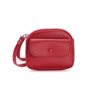 Мини-кошелек для губной помады и монет, многофункциональная женская сумка на запястье, модная сумка для карт на молнии из искусственной кожи чёрный