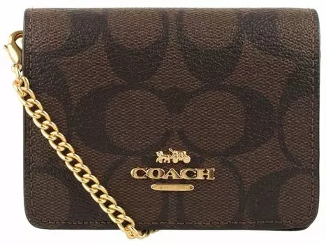 Мини-кошелек для карточек с диагональной цепочкой c0059 [Coach] [item]