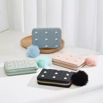 Мини-кошелек для монет с вышивкой 2024 года — кошелек нового дизайна чёрный