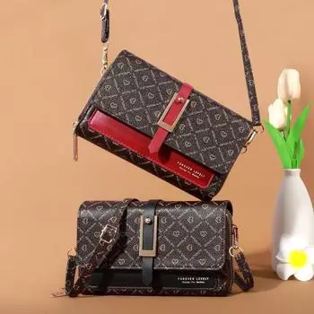 Мини-кошелек для нескольких карт для женщин, большая вместимость, повседневная сумка через плечо, мобильный телефон, кошелек через плечо, модный новый стиль