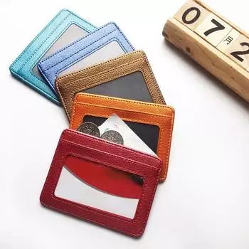 Мини-кошелек из искусственной кожи, тонкий, держатель для кредитных карт, несколько отделений для карт, мужской деловой маленький чехол для удостоверения личности для женщин, кошелек, чехол для карт