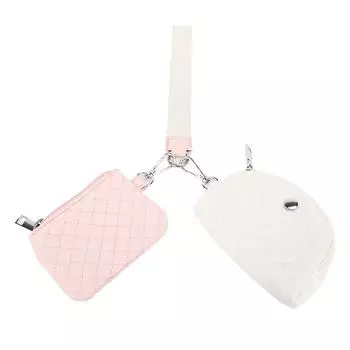 Мини-кошелек на запястье с застежкой-молнией, стильный вид, съемный портативный двойной карман, брелок на запястье