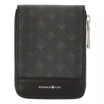 Мини-кошелек с круглыми молниями, в клетку, Kings, черный [Patrick Cox] [10]