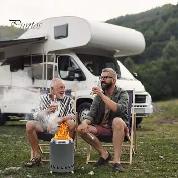 Мини-костровище, бездымная костровая печь для стола, двухтопливная пеллетная горелка, малодымный камин, решетки из нержавеющей стали, переносной настольный костер для белый