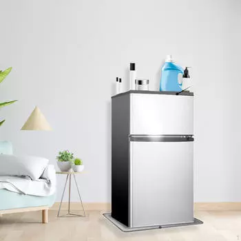 Мини-коврик для холодильника, силиконовый поддон для сбора капель, пол для морозильной камеры чёрный