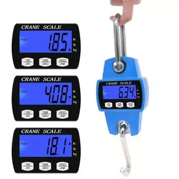 Мини-крановые весы 300 кг/660 фунтов, портативные ЖК-цифровые электронные весы, подвесные весы, сверхмощный весовой инструмент для домашнего фермерского рынка оранжевый