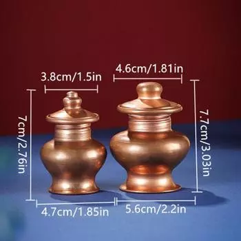 Мини Красный Медный Драгоценный Камень Богатство Украшения Водолея Тибетский Мани Сокровище Бутылка Водолея Горшок Тибетский Тантра Буддизм Тибетский