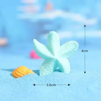 Мини красочная пятиконечная морская звезда морская звезда смоляные украшения для аквариума морская звезда 2.2*2.2cm