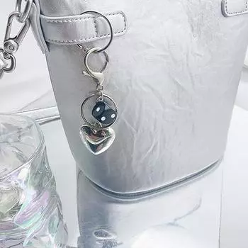 Мини креативный большой брелок в виде игральных костей любовь металлический кулон в виде игральных костей брелок кольцо идеальный сувенир подарок выбор серебро