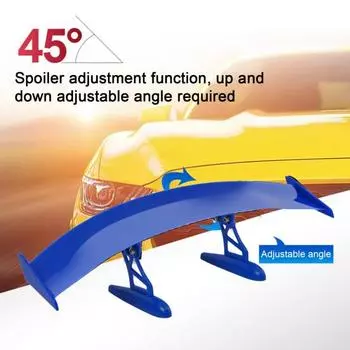 Мини-крошечный спойлер на багажник, без твердого самоклеящегося автомобильного цвета, универсальный автомобильный задний чёрный