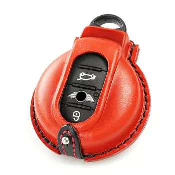 Мини-кроссовер Clubman F54 F55 F56 F57 F60 Cooper Convertible One Countryman Smart Key Case из натуральной кожи [Kakuchaya] (Мини-А) (красный) красный