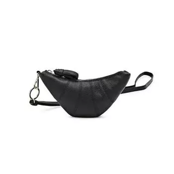 Мини-круассан из овчины в стиле ретро с изысканным шнурком песочный