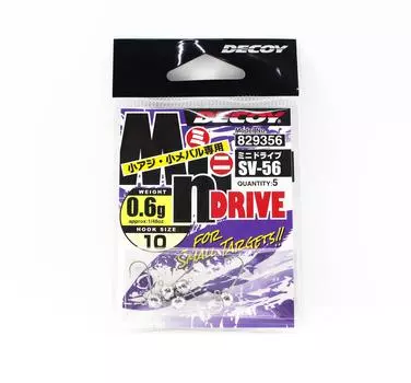 Мини-крючок с джиг-головкой Decoy SV-56, размер 10, 0,6 грамма (9356)