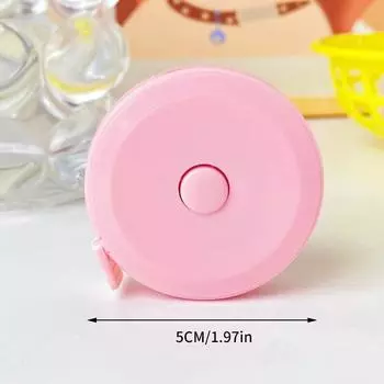 Мини круглая линейка для измерения длины окружности с тремя самозатягивающимися измерительными лентами, двойная шкала, гибкая измерительная линейка для шитья тела синий