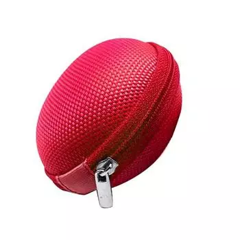 Мини-круглые наушники-вкладыши USB-кабель для хранения сумка-органайзер темно-фиолетового