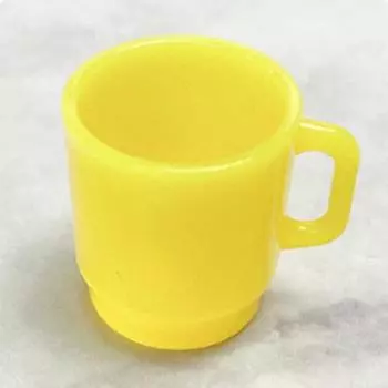 Мини-кружка, чашка, пластиковая посуда, бутылки для вина, бокалы, пивные аксессуары, миниатюры для кукольных домиков жёлтый