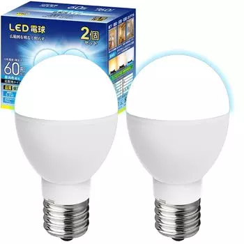 Mini krypton type LED E17 60W type small Slim High wide light distribution Insulation material installation Compatible with sealed Set of 2 bulb,