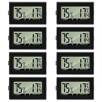 Мини-крытый цифровой термометр гигрометра температуры и влажности (8 шт) 14x13x2cm