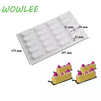 Мини-кубовидная форма для мусса 3D из силикона для торта, шоколадные десерты, форма для выпечки, инструменты для самостоятельного декорирования