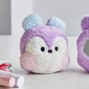 Мини-кукла с блестками Line Friends BT21 MANG, ручное зеркало