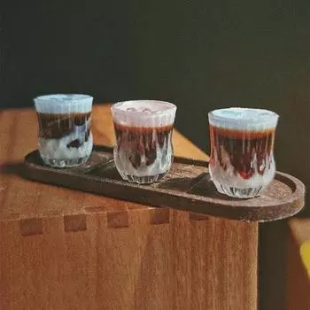 Мини-куклы с кофейными чашками Миниатюрный кофейный напиток 0,05 Масштаб Реалистичная модель латте Мини A