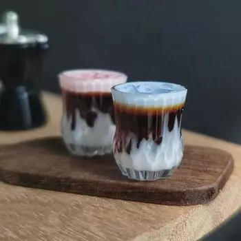 Мини-куклы в форме кофейной чашки Миниатюрный кофейный напиток 1:12 масштабная реалистичная модель латте мини-украшение для дома аксессуары для мальчиков и девочек ролевые игры игрушка A