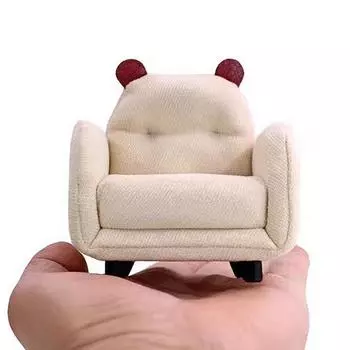 Мини-кукольная мебель, диван с ушами животных, имитация миниатюрной гостиной, модель, сцена, игрушка для детей, ролевые игры, декор кукольного домика своими руками розовый