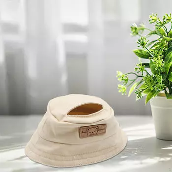 Мини-кукольная шляпа для девочки Ведро для координации воображения для детей Подарок на день рождения Сделай сам Головной убор бежевый