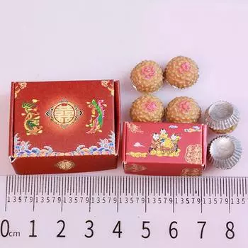 Мини-кукольный домик Китайская ностальгическая сцена Годовое приданое Жареная куча Модель Игрушки Кукольный домик Миниатюрные аксессуары Украшения