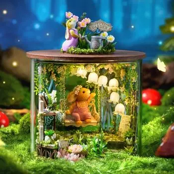 Мини-кукольный домик ручной работы, деревянный кукольный домик своими руками, игрушка, креативные миниатюрные модели комнат, игрушки, пасхальные подарки для детей