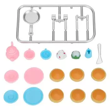 Мини-кукольный домик Завтрак Игрушки Миниатюрная кухня Еда Напитки Модель Игрушки для кукольного домика