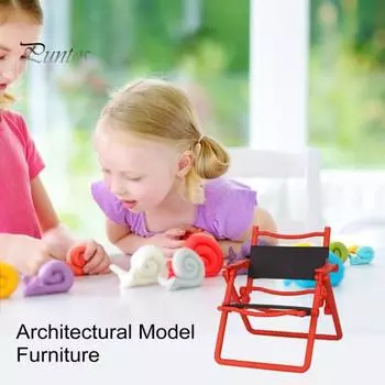 Мини-кукольный стульчик 1:6 масштабный миниатюрный складной стул для кукольного домика DIY забавная мебель аксессуар для фигурок модель поезда держатель для мобильного телефона красный черный