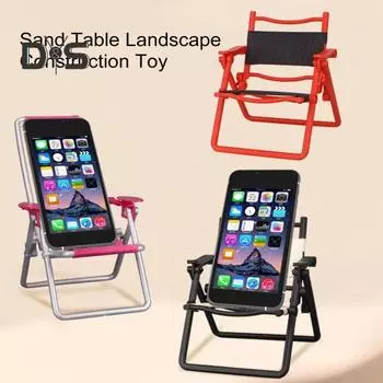 Мини-кукольный стульчик 1:6 масштабный миниатюрный складной стул для кукольного домика DIY забавная мебель аксессуар для фигурок модель поезда держатель для мобильного телефона красный черный