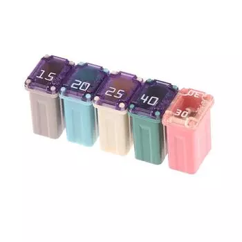 Мини квадратный предохранитель 15A 20A 25A 30A 40A Pec автомобильный предохранитель трубчатый водонепроницаемый предохранитель коробка для розетки розовый