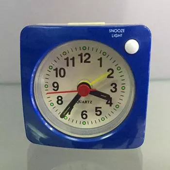 Мини-квадратный прикроватный бесшумный будильник, студенческий будильник, не тикающий шум, светодиодный светильник для повтора, декор серый