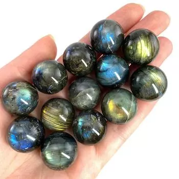 Мини-лабрадоритовая сфера, лабрадоритовый шар, хрустальная сфера, полированный лабрадорит, блестящий лабрадорит 20-40mm синий