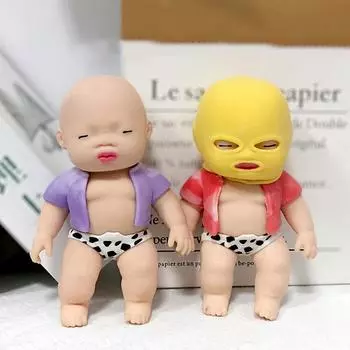 Мини-ладонная детская кукла Pinch Joy игрушка милая имитация африканская кукла Pinch Face медленная отскакивающая игрушка для взрослых декомпрессия и освобождение опора синий
